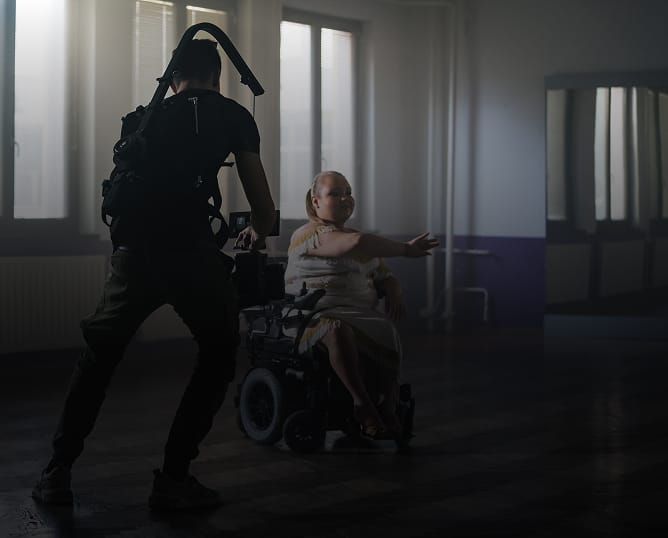 Videographer filming a rare disease patient